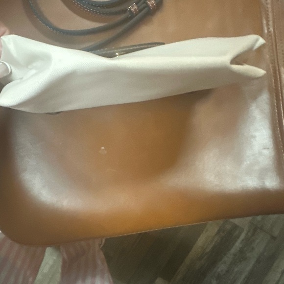 Longchamp Cream and Brown Crossbody Bag - Picture 3 of 4